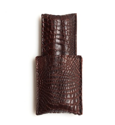 Leather Cigar Case 1/1 Trad Croc brown の画像