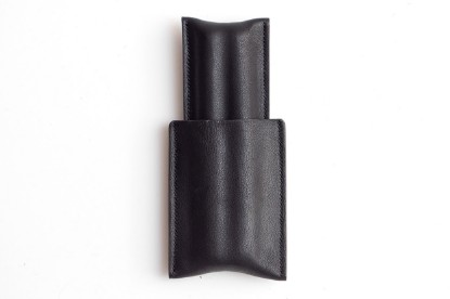 Leather Cigar Case 1/1 Milled black の画像