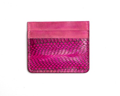 Pinkish Leather Card Wallet 1/1  の画像