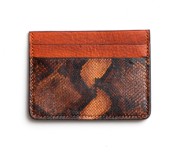 Picture of Orange Leather Credit Card Wallet 1/1